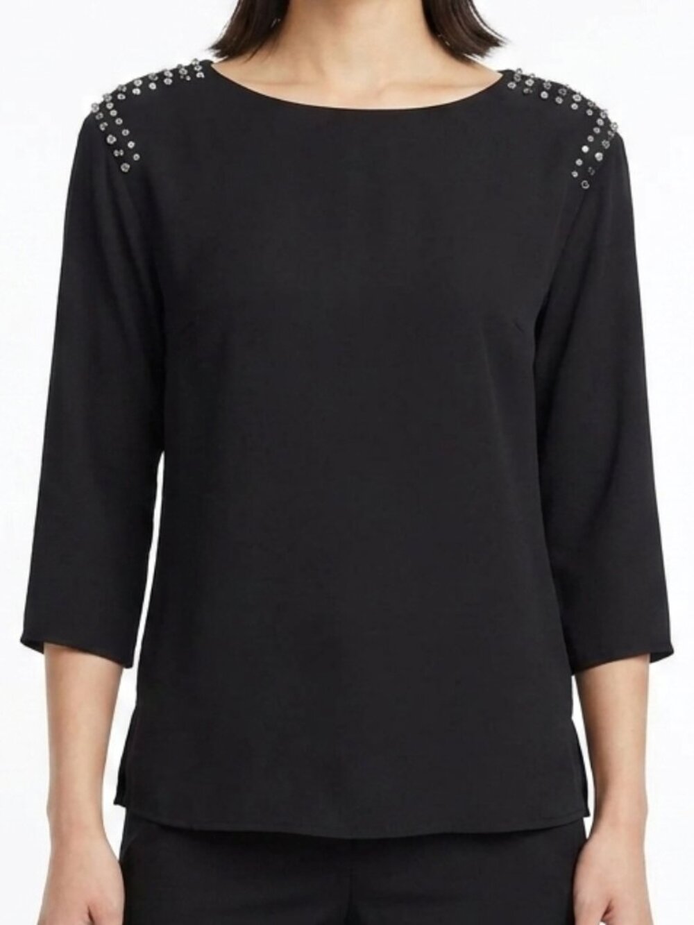 H&M Rhinestone Embellished Pull On Blouse- Sz. 2